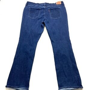 THRASHED Levi's Classic Bootcut Jeans Womens 20W Blue Denim 5-Pockets Mid-Rise